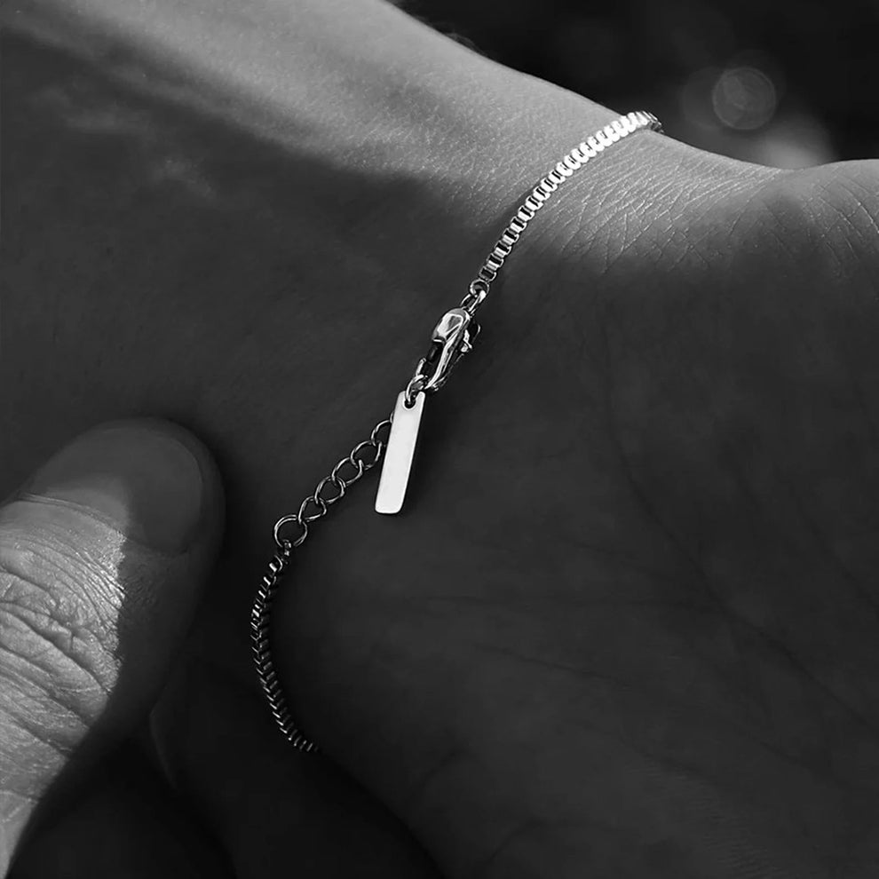 Box Chain Bracelet Silver