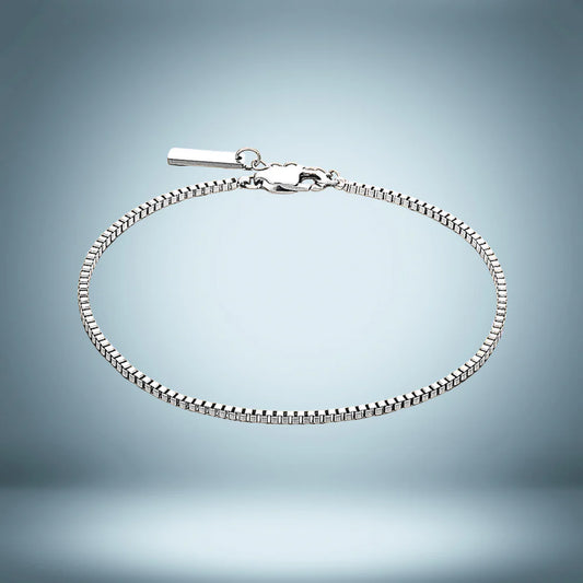 Box Chain Bracelet Silver