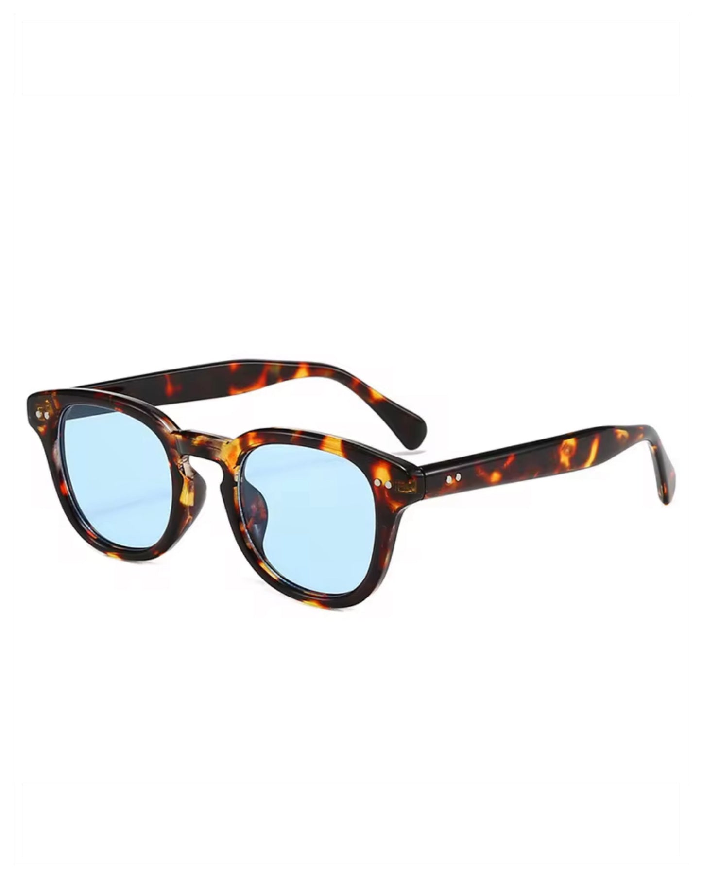 Classic Tortoise with Blue Lense Sunglasses