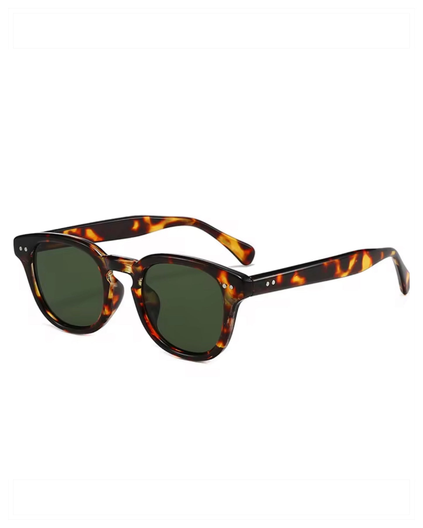 Classic Tortoise with Green Lense Sunglasses