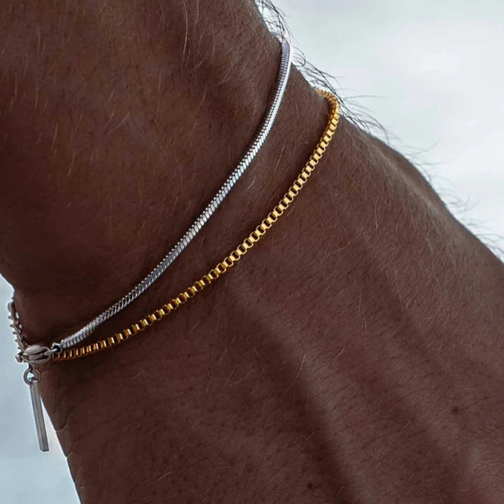 Box Chain Bracelet Gold